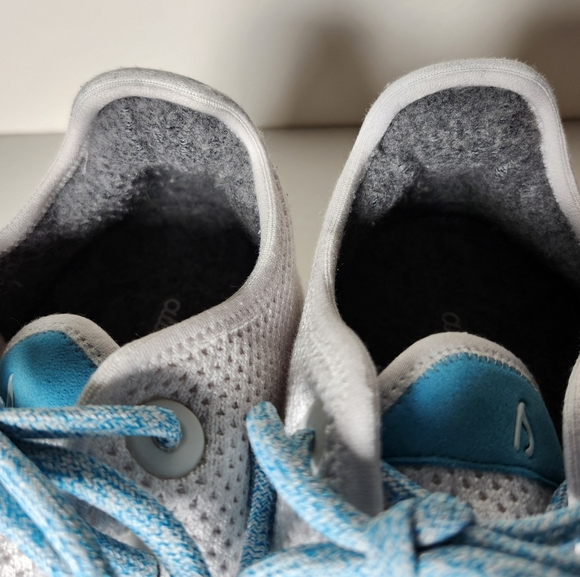Allbirds Mens Tree Runner White & Blue Sneakers Just Water Collaboration - Picture 9 of 15
